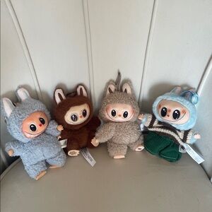 Adorable Plush Animal Dolls Set